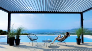 Pergola stores intelligent contrôle intensite luminosite